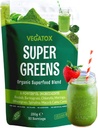 Vegatox Super Greens Powder 250g | Ultimate Immune Support | Green Powder Superfood for Immunity, Energy and Detox | Vegan, 100% Natural & Alkaline | 50 Servings