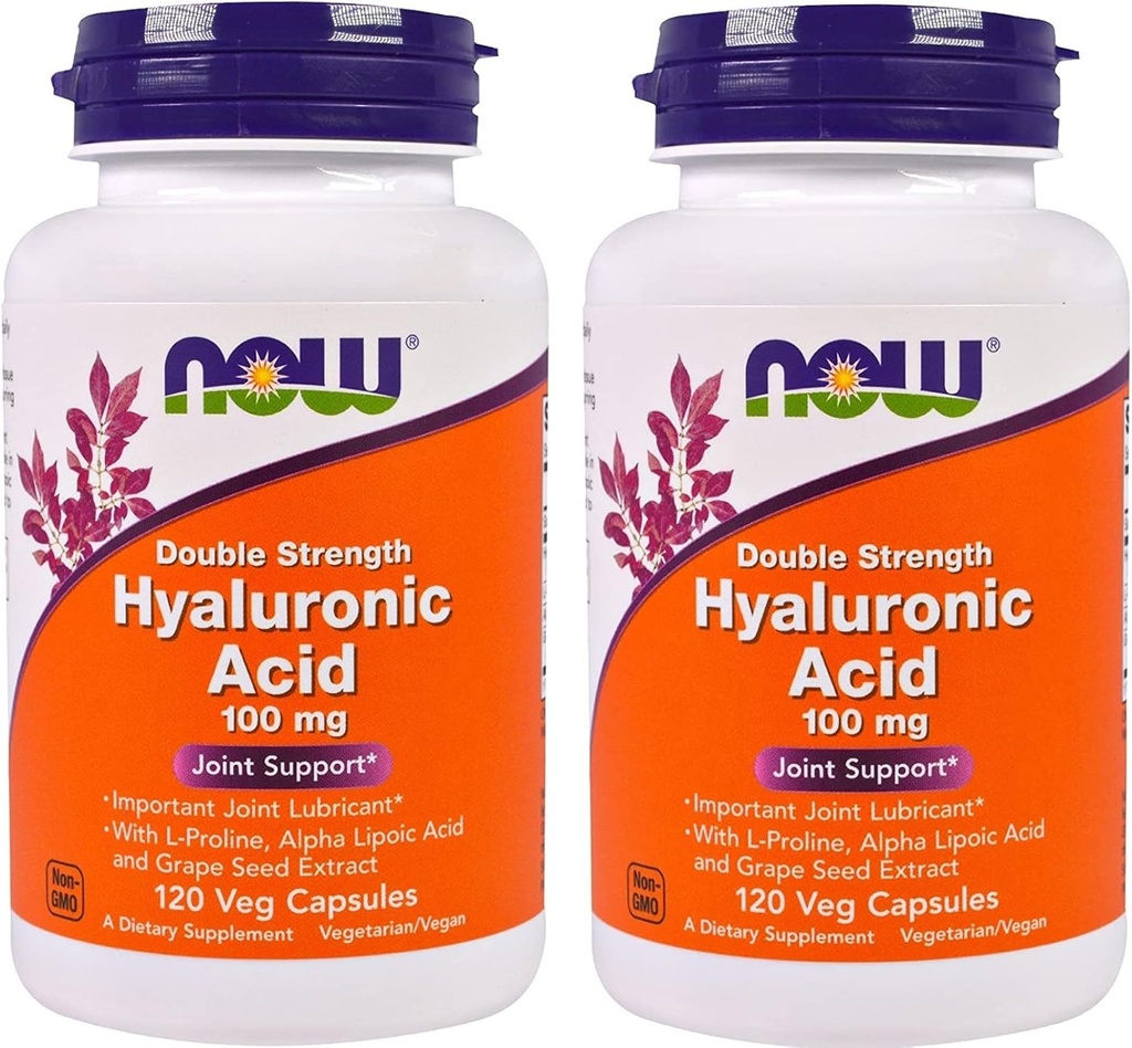 Aliments maintenant - Acide hyaluronique 100 mg - 120 gélules (paquet de 2)