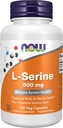 Suppléments, L-Sérine 500 mg, Santé du système nerveux, 120 gélules