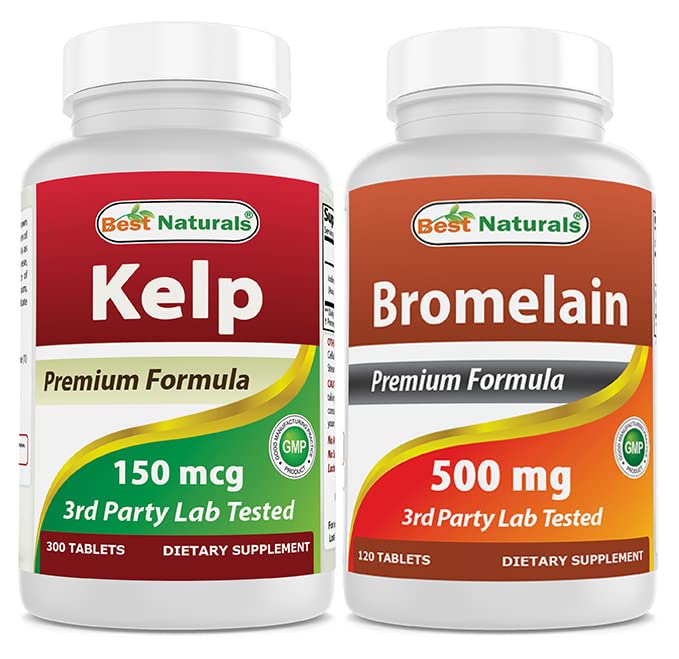 Supplément Kelp 150 Mcg & Bromelain 500 mg