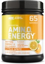 Optimum Nutrition New Flavor Amino Energy - Pré-entraînement avec du thé vert, BCAA, acides aminés, Keto Friendly, extrait de café vert, poudre d'énergie - Citrus Spritz, 65 portions (paquetage mai Vary)