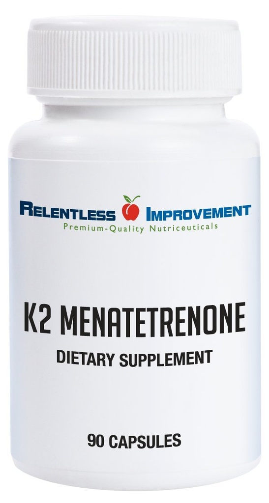 Vitamine naturelle K2 MK4 - High-Potency 15 000mcg soutient la santé osseuse et artérielle sans soja, vegi-capsules