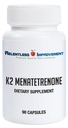 Vitamine naturelle K2 MK4 - High-Potency 15 000mcg soutient la santé osseuse et artérielle sans soja, vegi-capsules