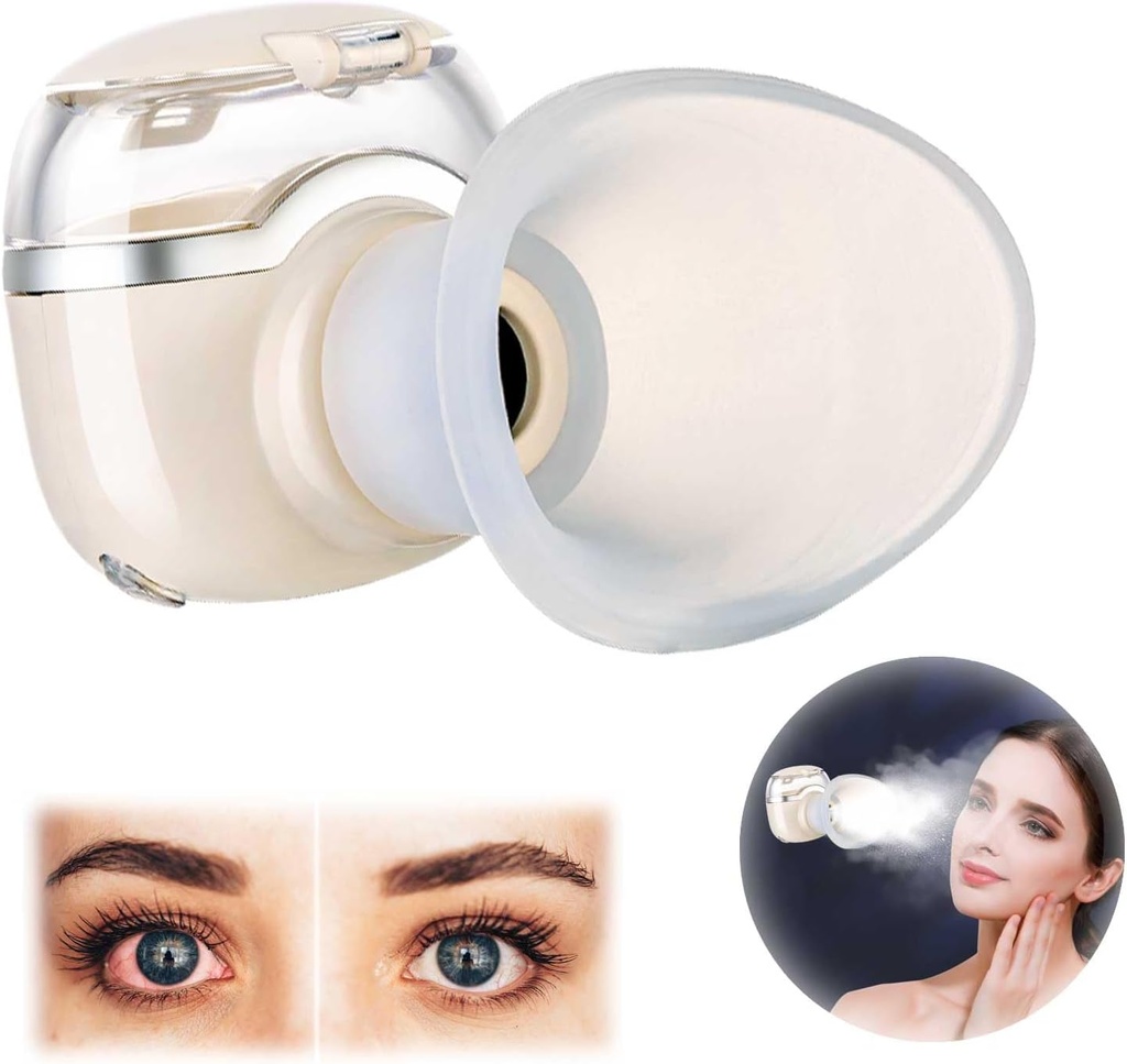 Vaporisateur à vapeur pour le visage portable, brume chauffée pour le soulagement des yeux secs, mini apaisant apaisant pour la fatigue des yeux, le seigle et la sécheresse faciale 10ml