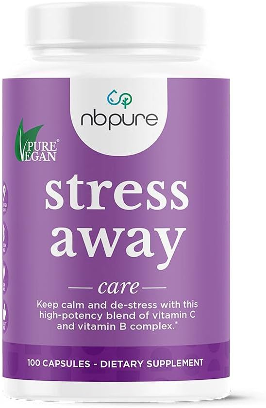 nbpure Stress Away All-Natural Stress Management Supplément Capsules, 100 Compte
