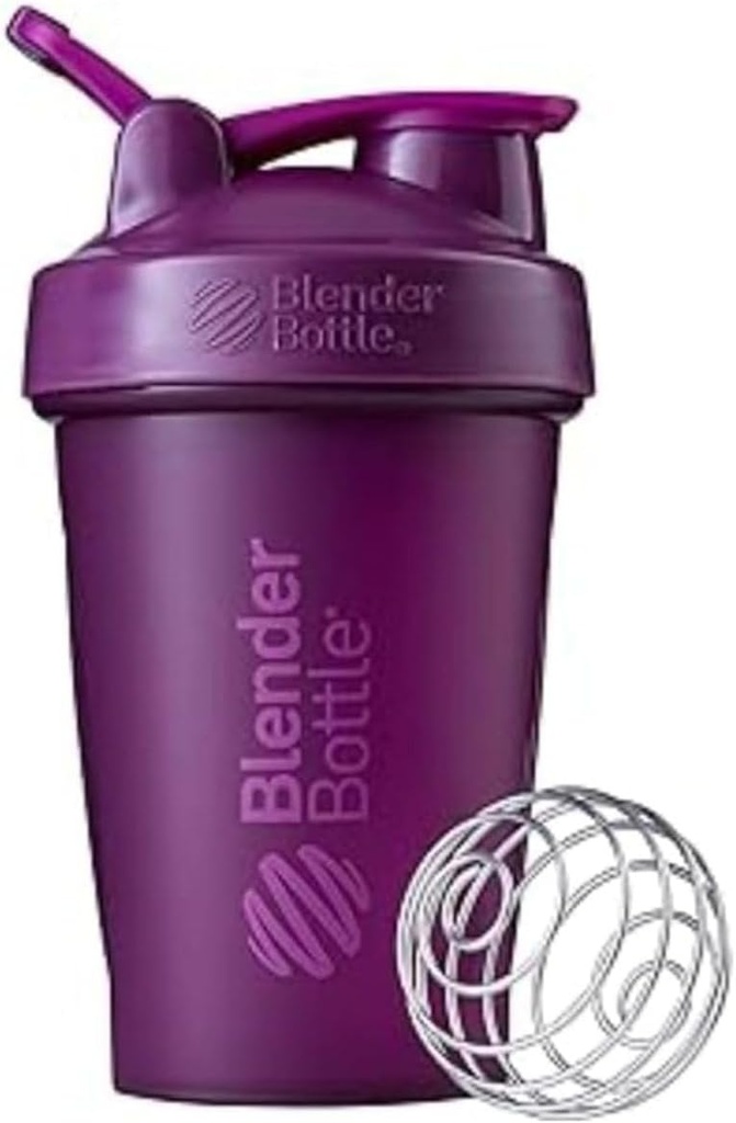 Bouteilles de mélange Classic Shaker Bouteille parfaite pour les shakes protéiques et préentraînement, 20-Ounce, Prune