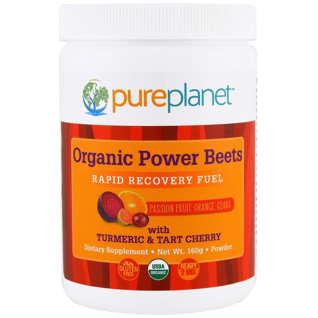 Pure Planet Bio Power Beets Rapid Recovery Fuel Passion Fruit Orange Guava 160 g