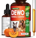 Cat & Dog Nettoyeur à large spectre à base de plantes – Nettoyage liquide pour chiots et chatons – Soutien digestif et meilleure nutrition Absorption pour animaux domestiques – Wormwood, graines de citrouille et carottes dans la composition – 2 Oz