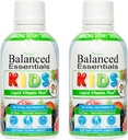 Wellgenix Balanced Essentials Kids Liquid Vitamine - Multivitamine nutritionnelle pour les mangeurs piquants - Intensification immunitaire des enfants et santé globale -16oz (paquet de 2)