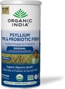 INDE ORGANIQUE Poudre de musc de Psyllium - Supplément de fibre pré et probiotique, Supplément de fibre de musc de Psyllium organique, Poudre de musc de Psyllium entière non aromatisée, Fibre alimentaire, USDA Organique, sans gluten - 10 Oz