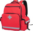 CURMIO Sac à dos médical d'urgence vide, Premier répondeur Sac EMT pour EMS, Camping, Randonnée, Santé de la maison, Voyages sur le terrain, Rouge (Bag seulement, Design breveté)
