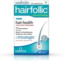 Wellmaan Hairfollic Hair Supplements for Men with zinc, Selenium, lignans That Supports Hair Growth, Provide Strength to Hair Roots | Vegetarian 30 Tablets
