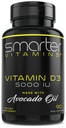 Vitamine D3 5000 UI plus intelligente dans l'huile d'avocat 125mcg - 90 Mini Softgels