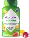 Multivitamines Gummy multivitamines pour adultes avec 12 vitamines et minéraux, Berry, Peach et Orange Aromatisés, Amérique, numéro 1 Marque de vitamine Gummy, 75 jours d'approvisionnement, 150 comte