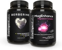 Labs Intelligent 2-en-1 Bundle de MagEnhance Supplément Magnésium (Magnesium L-Thréonate Complex avec Mg Glycinate et Mg Taurate) et Max Strength Berberine 500MG Capsules