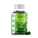 Vitamatic Moringa Gummies – Sugar-Free Botanical Extract – Green Superfood Supplement – Vegan, Pectin-Based, Non-GMO – Plant-Based Gummies – 60 Count
