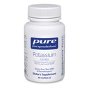 Encapsulations pures Potassium (Citrate) - Supplément électrolytique essentiel pour soutenir la fonction nerveuse et musculaire, adrénales, hormones, santé cardiaque et énergie* - Capsule de citrate de potassium - 90 Capsules