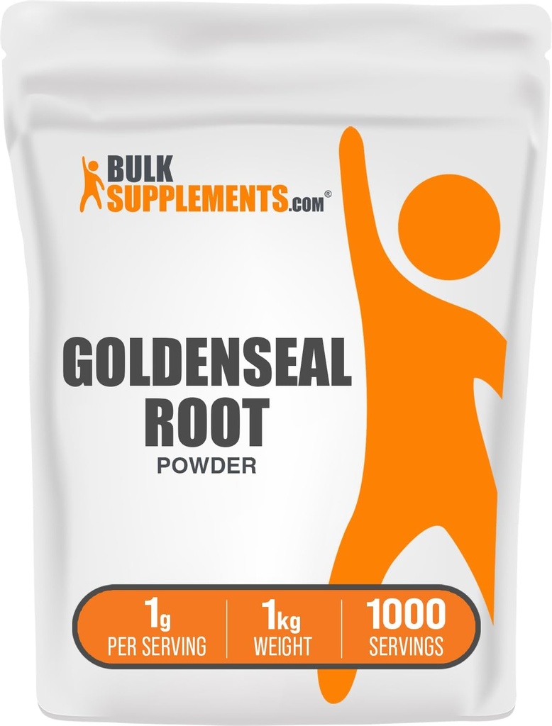 BulkSupplements.com Poudre de seigle d'or - Supplément à base de plantes, provenant de la racine de seigle d'or - Vegan & sans gluten, 1g par portion, 1kg (2,2 lb) (paquet de 1)
