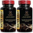 Pilules d'eau - Supplément d'eau naturelle, rétention d'eau et flushing, aides, formule diurétique, réduire l'excès d'eau - 2 bouteilles 120 capsules