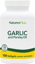 Natures Plus L'ail et le persil - favorise naturellement des niveaux de cholestérol et de pression artérielle sains - 180 softgels (180 portions)