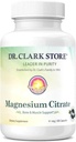 Dr Clark Store Citrate de magnésium – 91mg, 100 capsules, soutient la production d'énergie, la fonction enzymatique et la santé du système nerveux