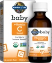 Jardin de la vie Bébé Vitamine C gouttes pour bébés et tout-petits, aliments biologiques entiers Vitamine liquide C 45mg Immmune Soutien pour bébés de fruits Amla, Citrus Flavor, végétalien et sans gluten, 56 mL (1,9 fl oz)