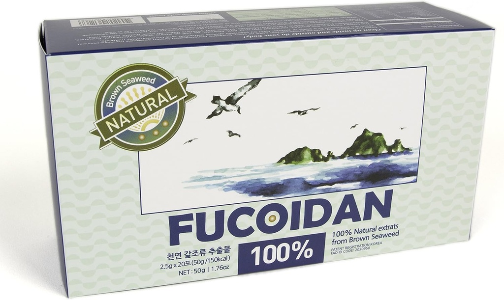 [Type de puits] Extrait d'algues brunes 100% naturelles Fucoidan USFDA Passé (code ID 2030950) (50g (20sachets))