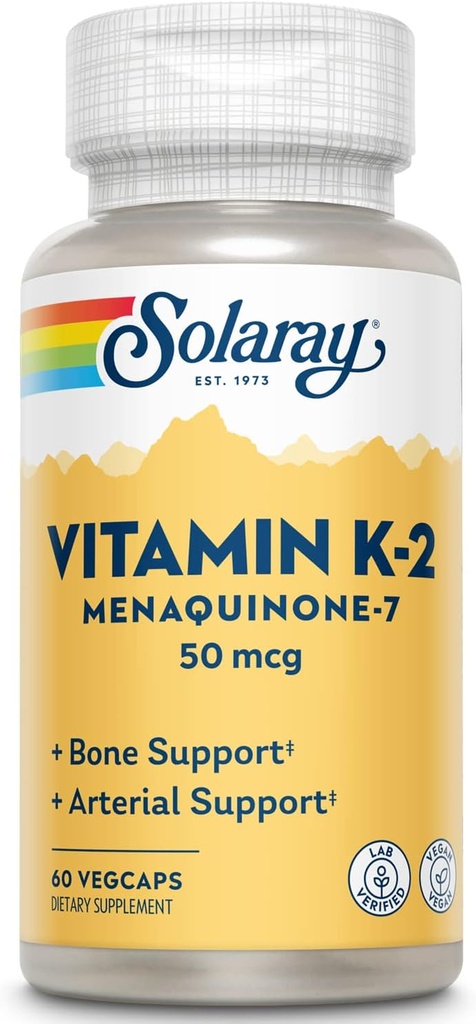 SOLARAY K-2 Mk-7 50 Mcg VCapsules | 60 Count