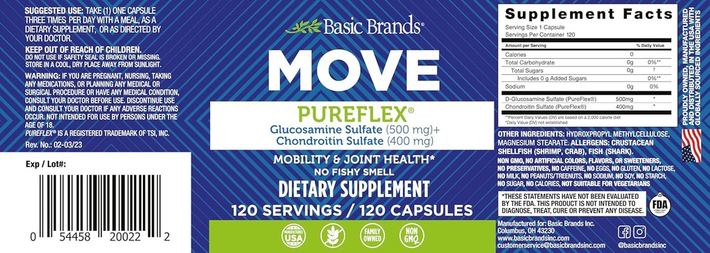 Marques de base Glucosamine Chondritine 120CT