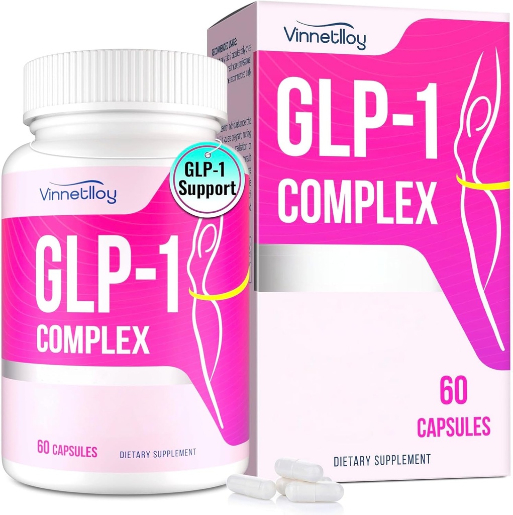 GLP-1 Supplement for Women & Men, GLP1 Supplements Women GLP-One Probiotics with Akkermansia Probiotic, Natural GLP1 for Immune, Digestion, Gut, GLP-1 Levels and Overall Health, Vegan - 60 Capsules