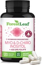 Myo-Inositol et D-Chiro Inositol Supplément pour la santé des femmes , Suppléments de fertilité Femmes , Inositol 40:1 Ratio Soutien Fonction ovarienne et équilibre hormonal sain Femmes , 2050mg , 120 capsules en poudre