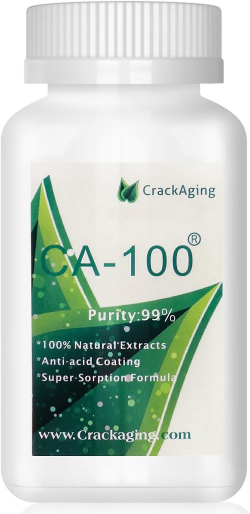 CrackAging CA-100® - 100% naturel Super-Absorption Cycloastragenol Anti-Aging Activation de la télomérase DNA Supplément d'Immunity Boost 25mg/Cap (CA-100® 25mg 90caps