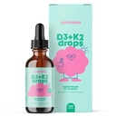 JoySpring Vitamine D3 Enfants gouttes avec K2 – Supplément liquide pour l'absorption de calcium et la santé articulaire – 360 portions (2 fl oz) – Vitamine D Enfants âgés de 3 à 18 ans
