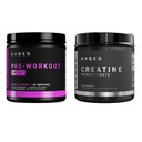 Kaged Pre Sport Pre Workout Powder Glacier Grape Creatine Monohydrate Micronized Powder Bundle, Energy & Muscle Recovery Pack, 20 portions Pre-Workout + 100 portions Creatin