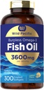 Carlyle Huile de poisson sans Burpless 3600 mg de softgels 300 avec acides gras oméga-3 de citron, supplément sans gluten par Wild Pacific