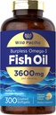 Carlyle Huile de poisson sans Burpless 3600 mg de softgels 300 avec acides gras oméga-3 de citron, supplément sans gluten par Wild Pacific