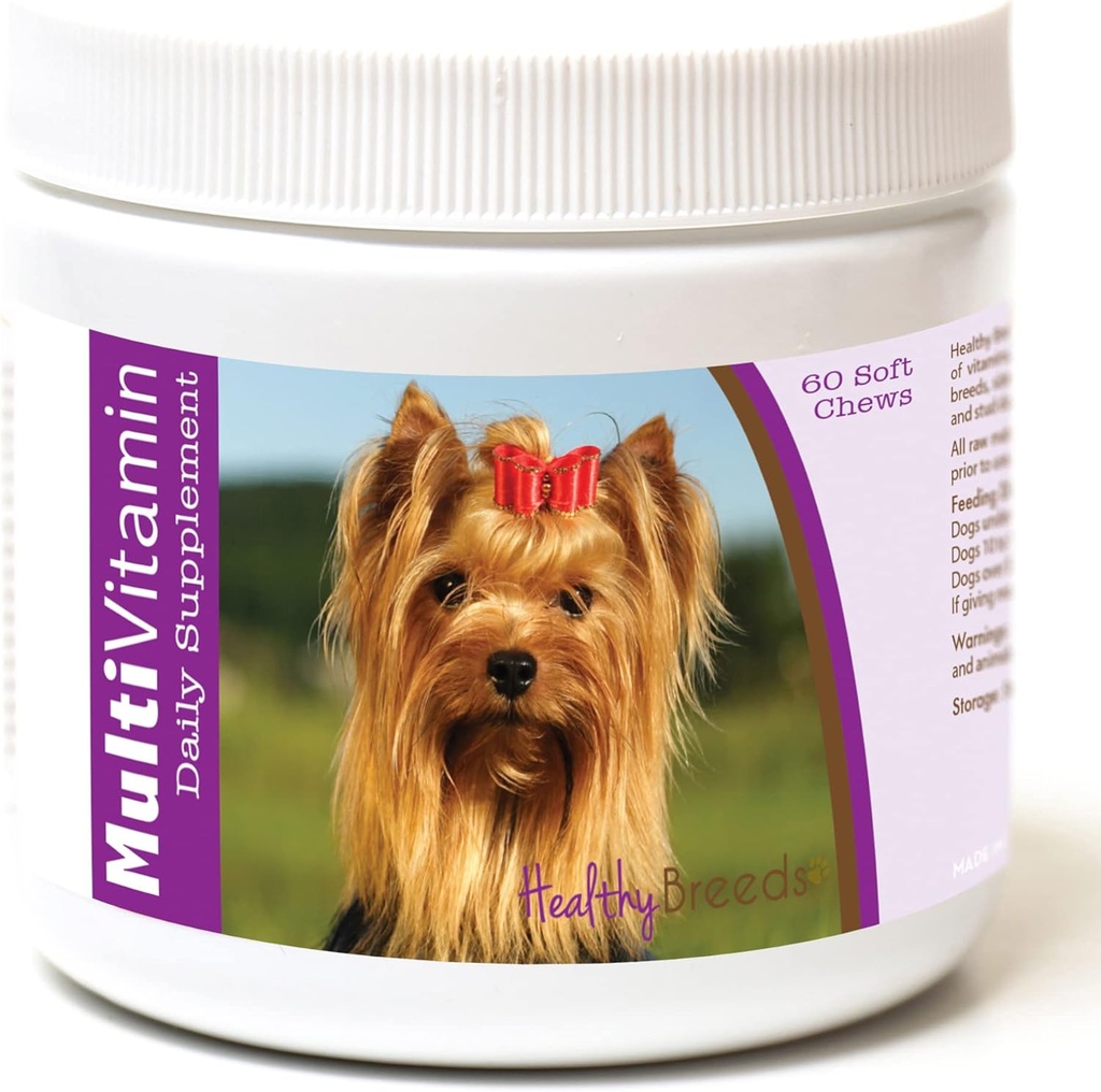 Breeds en santé Yorkshire Terrier Multi-Vitamine Soft Chews 60 Compte