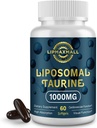 Supplément Taurine Liposomale 1000mg, Acid Amino à haute absorption pour le cœur, Nerve, Cerveau, Visuel (60 Softgels - 1 Pack)