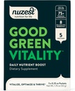 Poudre Nuzest Greens Bonne vitalité verte – Vitamines, minéraux et superaliments – Supplément multivitamine végétalien 10g (paquet de 5)