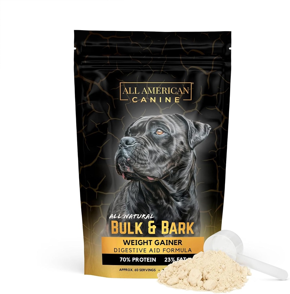 Gaineur de poids de chien + Formule digestive d'aide, supplément de santé naturelle Tapper alimentaire, suppléments de gain de poids pour chiens, et fabricant de muscles de chien - 60 portions