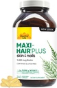 Country Life, Maxi-Hair Plus Biotin, soutient la santé des cheveux, de la peau et des ongles, supplément quotidien, 240 ct
