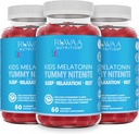 Melatonin 1mg Gummies for Kids, Safe, Drug-Free & Effective Natural Sleep Aid Supplement for Children. Kids 1mg Melatonin Gummy, Gluten-Free Vegetarian Restful Sleep Products for Ages 4+. 180ct (3)