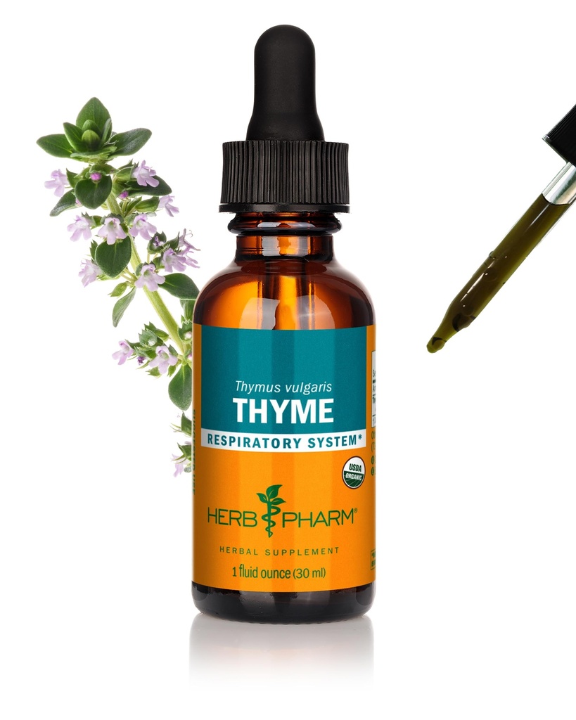 Extrait liquide de thym biologique certifié Herb Pharm pour le soutien du système respiratoire - 1 once (DTHYME01)