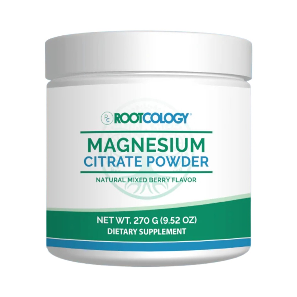 Rootcologie par Dr. Izabella Wentz.Citrate de magnésium Poudre de 300mg Magnésium pour la relaxation et le soutien de la régularité.
