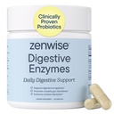 Enzymes digestifs de santé Zenwise pour Gut Health & Bloating Relief - Supplément de digestion multienzymes avec probiotiques, Bromelain & Papaya pour le soutien de la santé digestive - Hommes et femmes - 45 Compte