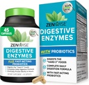 Enzymes digestifs de santé Zenwise pour Gut Health & Bloating Relief - Supplément de digestion multienzymes avec probiotiques, Bromelain & Papaya pour le soutien de la santé digestive - Hommes et femmes - 45 Compte