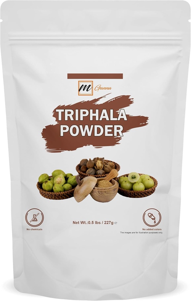 Poudre de Triphala 100% naturelle pour la peau et les soins de santé 227 GMS / 0,5 LBS