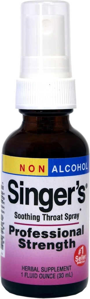 Herbs Etc. Singer's Saving Grace Professional Strength Non-Alcohol Spray - Herbal Support for Soothing Throat - Throat Comfort Spray with Yerba Mansa & Licorice - 1 fl oz (About 75 Servings)