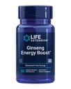 Prolongation de vie Ginseng Energy Boost, Soutien énergétique, Gestion du stress sain, Sans gluten, Non-OGM, Végétarien, 30 Capsules