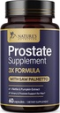 Suppléments de santé de la prostate pour les hommes 1000mg - 3X Strength avec Saw Palmetto Mélange de nervure de sciure complexe de soutien de la racine et de la citrouille - Supports Voyages de salle de bains Prostate & santé urinaire - 60 Capsules